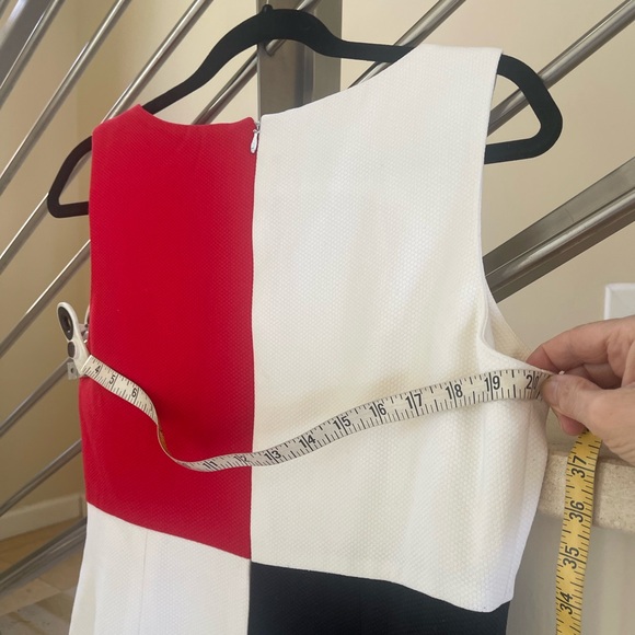 VINTAGE 90’s Colorblock Red, White, and Black DRESS - Picture 6 of 10